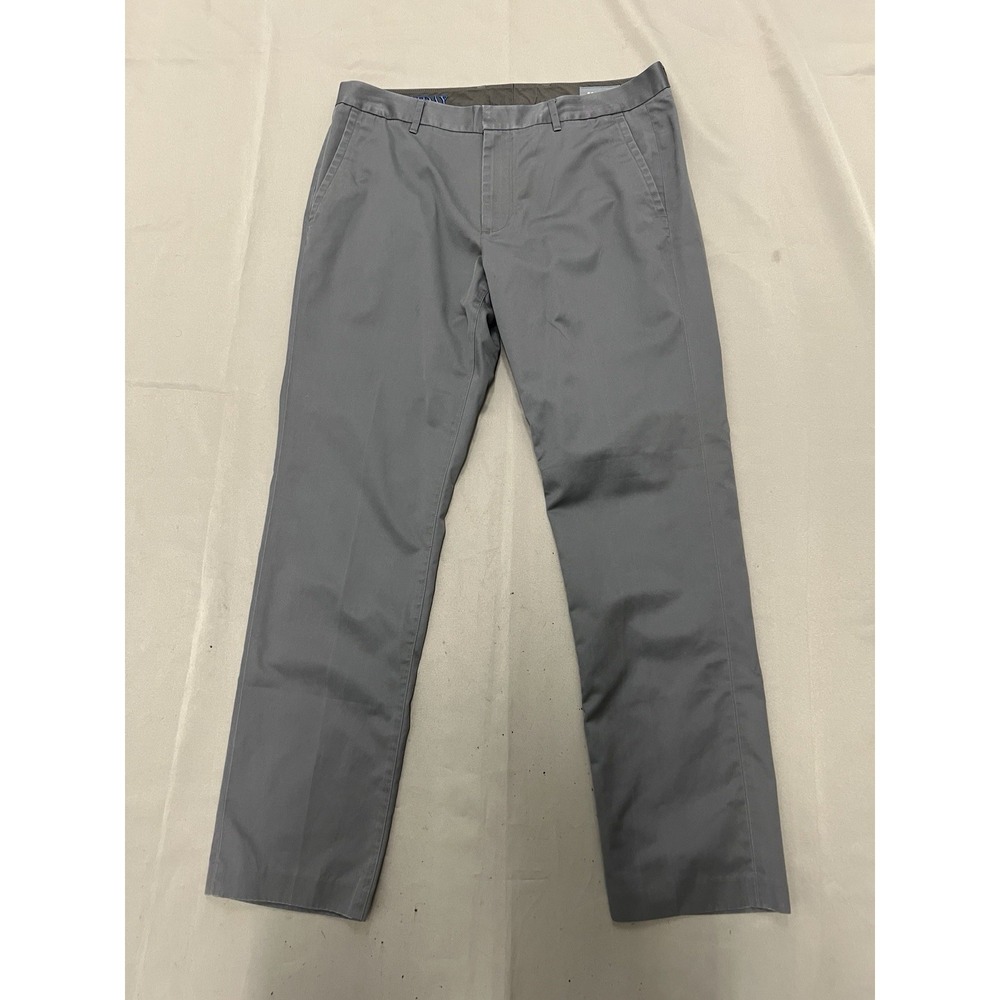 Bonobos Men's Friday Slim Fit Gray 100% Cotton Chino Pants Size 34x30 - Picture 1 of 8
